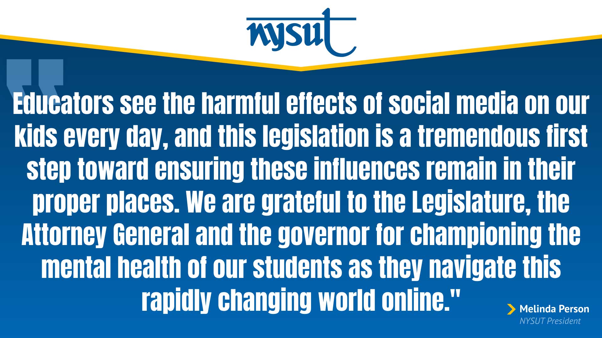 NYSUT statement on legislative passage of social media bills 