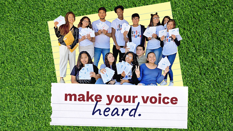 Get student voices heard! Help them register to vote!